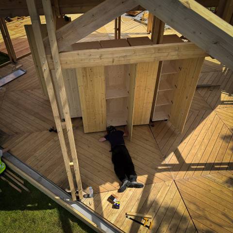 Illustration - ARCHI-FOLIES #6 - montage du pavillon 20